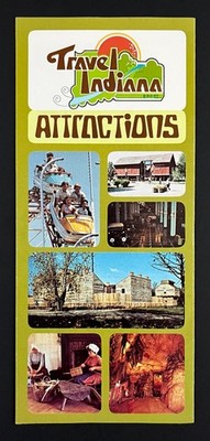 1977 Travel Indiana Tourist IN Visitor Guide Attractions Vintage Retro Brochure