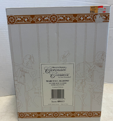 Carousel Classics Marcus C. Illions' Outside Row Stander with Gold Mane #09003