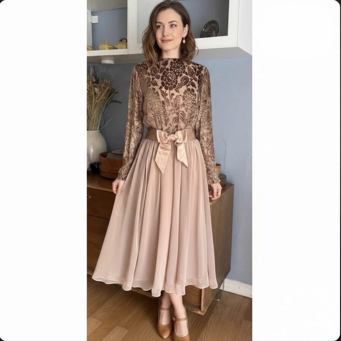 ivory velvet dress Winter Blossom Ivory / M and the full Velvet by Graham & Spencer