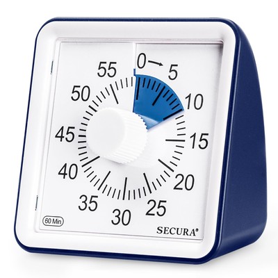 Secura 60-Minute Visual Timer, Classroom Navy Blue & 