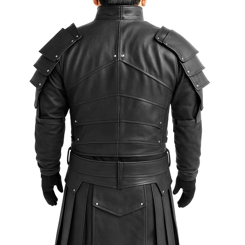 Conjunto de armadura de cuero medieval para hombres cosplay armadura caballero vikingo armadura Foto 3 de 4