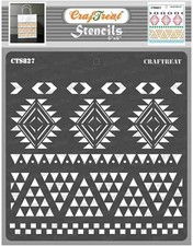 Reusable Tribal Stencils - 6x6 Inches for DIY Art on Wood, Wall, Fabric