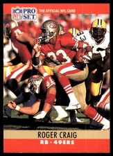 Roger Craig 1990 Pro Set #287 49ers NFL READ FREE SHIPPING AutographDen