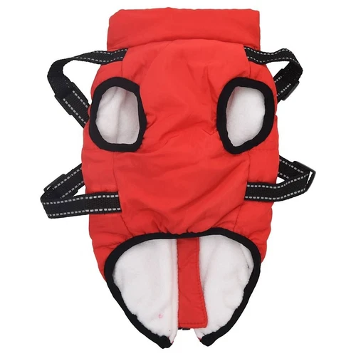 vidaXL Dog Coat with Harness Waterproof Reflective Red 2XL - Picture 5 of 5