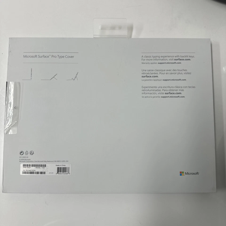 Microsoft FMN-00001 Surface Pro Type Cover 1725 Keyboard Black - Image 2 of 2