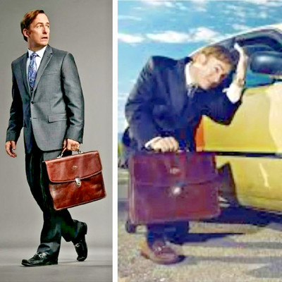 THE BRIDGE Vintage Leather Briefcase Attache Bag Business Executive Lawyer ITALY