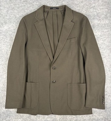 Todd Snyder Italian Knit Sport Coat Mens 46 L Espresso Bean Brown Cotton Blazer 