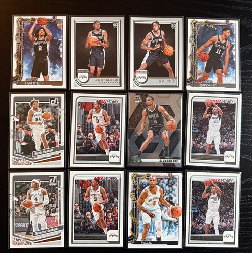San Antonio Spurs 12-Card Lot Dylan Harper RC De’Aaron Fox Chris Paul Hoops