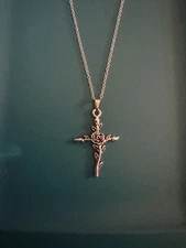 20 Inch 925 Sterling Silver Cable Chain With Cross Pendant