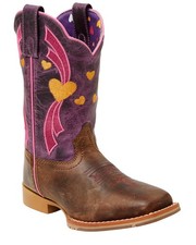 Dan Post Little Girls' Lottie Western Boot - Broad Square Toe - DPC4023