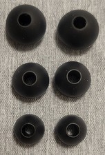 Earbud Tips Soft Silicone Earbuds Replacement Tips, S/M/L - Black