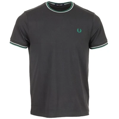 Vêtement T-Shirts Fred Perry homme Twin Tipped T-Shirt Gris Coton - Photo 1/3