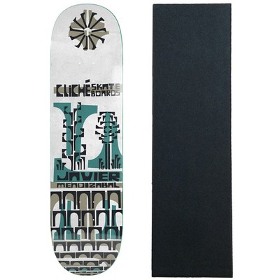 Cliche Skateboard Deck Javier Mendizabal Griptape Art 8.25'' x 31.7'' with Grip