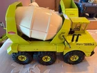 VINTAGE LIME GREEN MIGHTY TONKA 6 WHEEL CEMENT MIXER