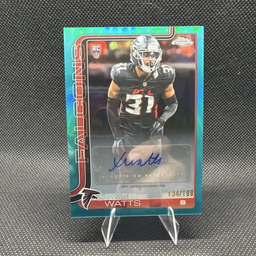 2025 Topps Chrome - Rookie Autographs Xavier Watts #RA-XW Aqua Refractor /199...