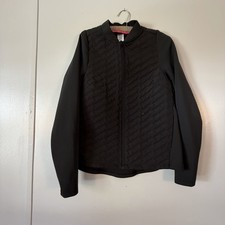 Avia Women s Quilted Active Performance Jacket Black Full Zip Size M Thumbholes