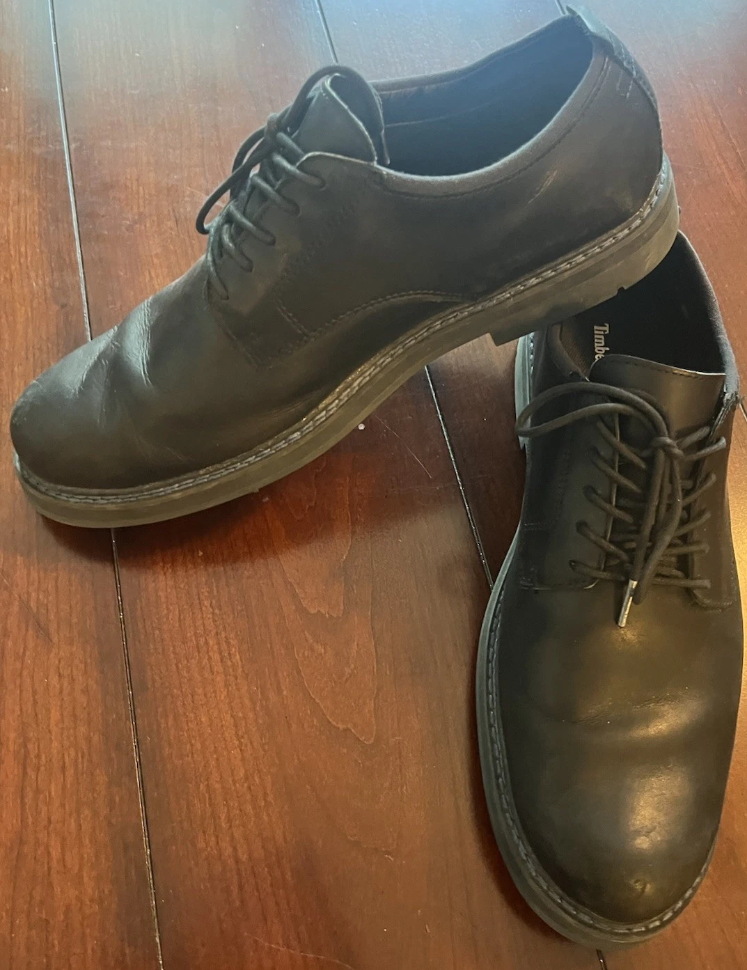 Scarpe Timberland Uomo Oxford 10.5 Nero Lacci Lavoro Leggi Descrizione