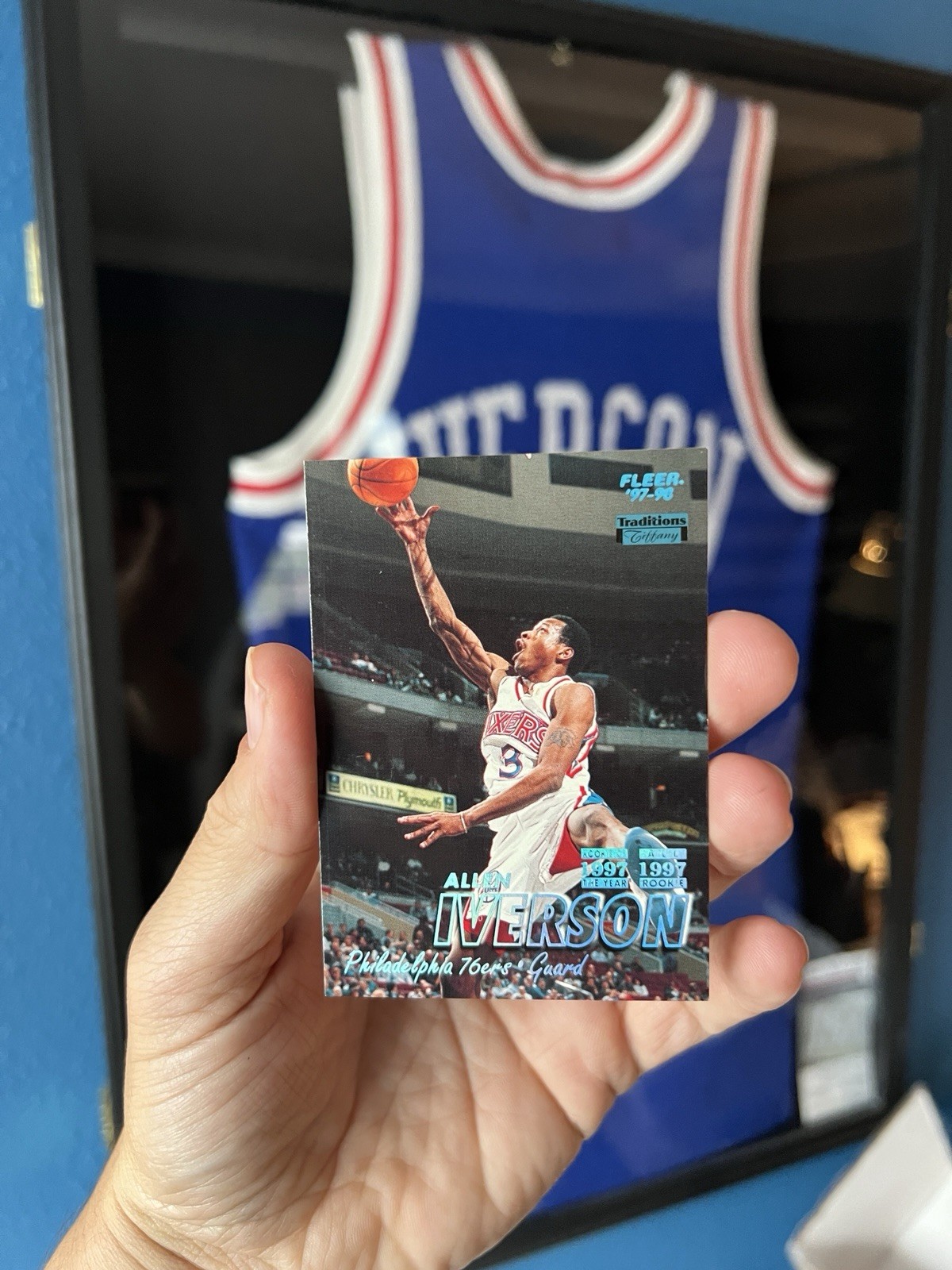 1997-98 Fleer Tiffany Allen Iverson #3 HOF