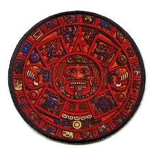 Mayan Calendar Patch Hispanic Culture Embroidered Iron On
