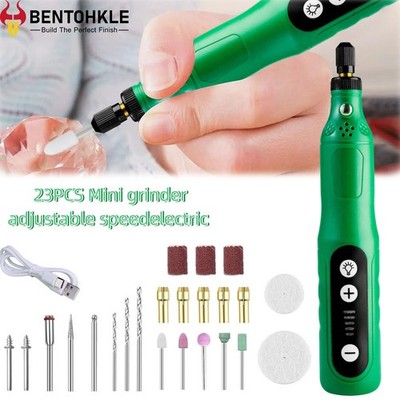 23pcs Cordless Rotary Tool Mini Electric Rotary DIY Grinder with Variable Speed
