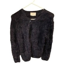 Zara Girls Winter Collection Deep Purple Fuzzy Cardigan Size 11-12