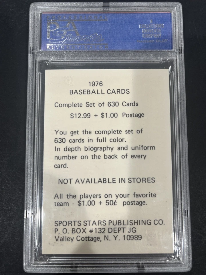 1976 Mickey Mantle Promo Card New York Yankees PSA 9 - Image 2 of 2