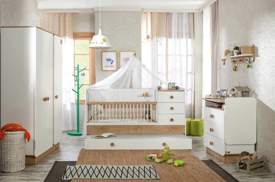 Cilek Natura mitwachsendes Babybett mit Gästebett 80x130-180 cm - Bild 4 von 4