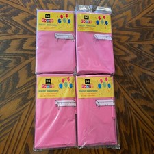 Reusable Plastic Pink Tablecloths Rectangle 54" x 108" Table Covers 4 Lot
