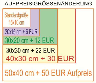 Option Schildvergrößerung von 15x10cm in 30x20cm