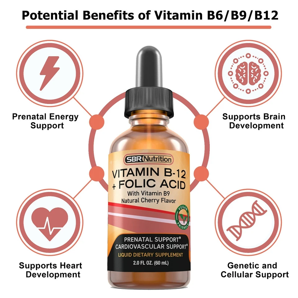 Vitaminas prenatales B12, B6, B9 ácido fólico | Mujeres embarazo fertilidad posparto Foto 3 de 4