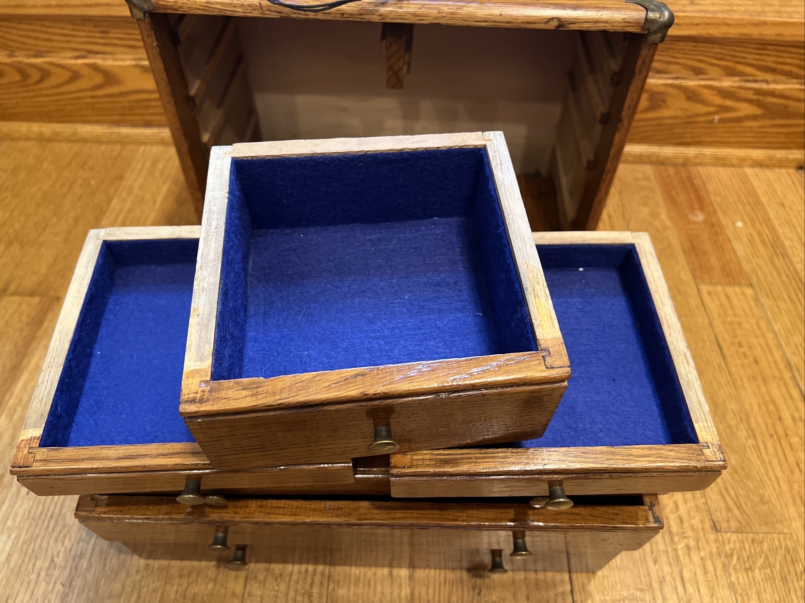 Vintage 6 Drawers Wood Machinist Chest Tool Box Beautifully Restored eBay