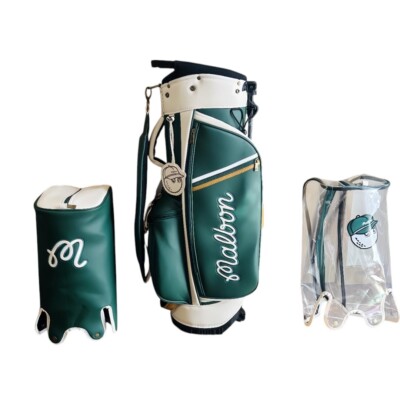 MALBON GOLF Caddy Bag Green PVC leather 3.6kg Type 9.0 New