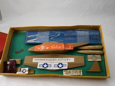 Coffret Maquette Avion Y.M.C. Japan – Northrop F89D, Bois, Années 1950, Occasion
