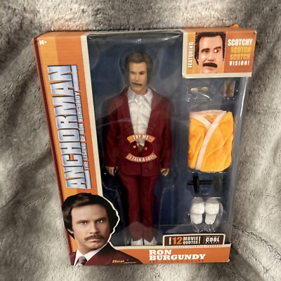 Anchorman Ron Burgundy 13  Talking Figure Beeline Needs Batteries 2013 Unopened