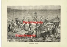 Fisher Folk, Mentone, France, Book Illustration (Print), c1880
