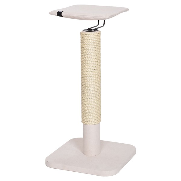 Kratzbaum Iwaki Weiß 47X47X92Cm Europet Bernina FüR Katzen Sisal 10Mm-image