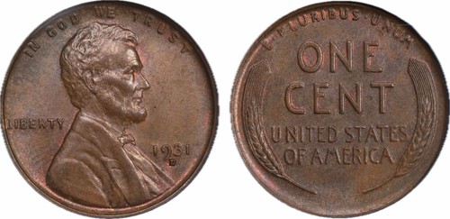 1931 D Lincoln Cent NGC MS64 BN - Picture 3 of 3