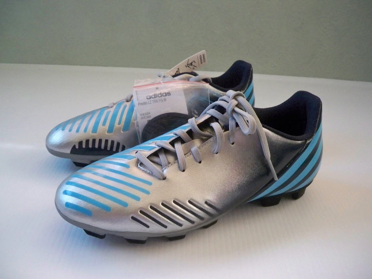 NEW Adidas SZ 6.5 Womens Predito Predator LZ TRX FG W Blue Silver