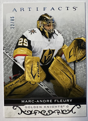 MARC-ANDRE FLEURY /85 SP 2021-22 ARTIFACTS SAPHIRE Upper Deck 21/22 UD #22/85 !!
