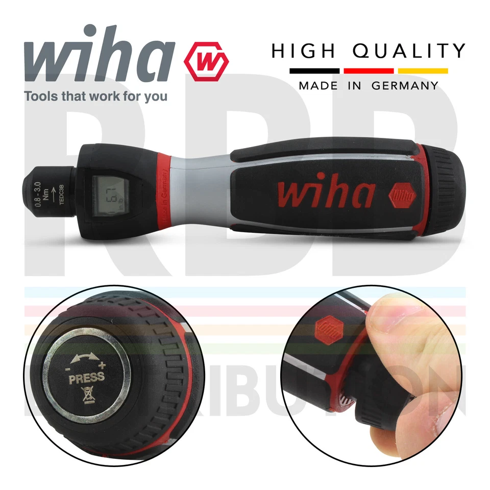 Wiha 36887 Torque Screwdriver Hex 4mm ITorque 0,8 to 3 NM With Digital Scale - Image 3 of 4