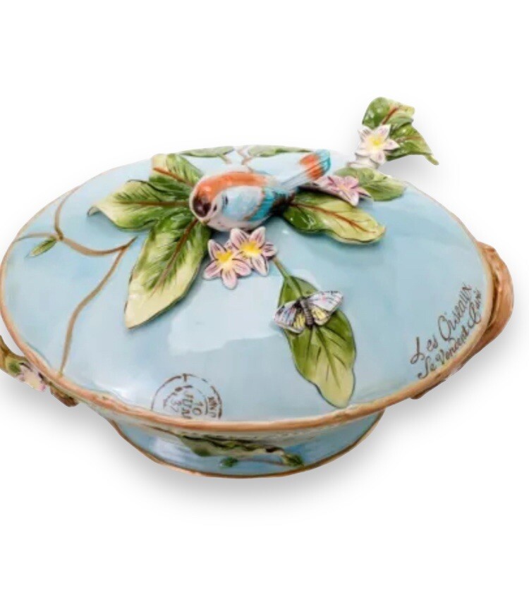 Fitz & Toulouse Suppenterrine Mit Schöpfkelle – Keramik-Terrine In Blau, 3,5 Quarts, 36,4 Cm