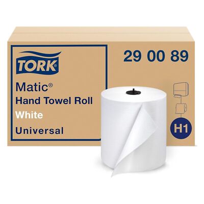 Tork Matic Universal Hand Towel Rolls 6 Count Eco Friendly 100 Recycled Fiber