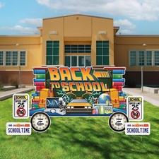 Welcome Back to School Yard Signs with Stakes Time for School Lawn Signs