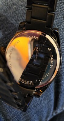 Fossil BQ1691 Caressa Pink Dial Black Ion Plated  display picture 1