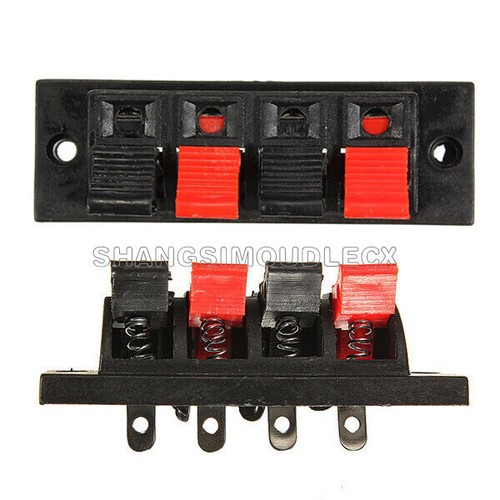 N/A 4 Pin Connettore Di Montaggio Su Pannello, Altoparlante Audio Jack Twist Lock, Piastra Rotonda Di Altoparlante Con Inserto In Metallo, 6 Pezzi