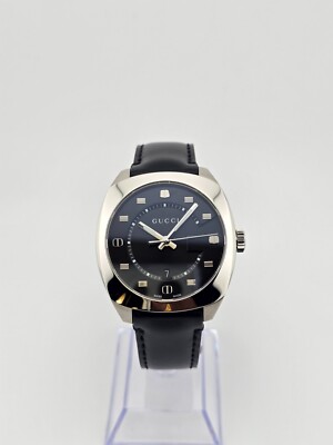 SALE | Gucci GG2570 Men's Leather Strap Swiss Watch - YA142307