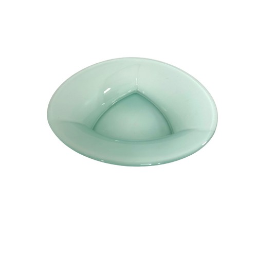 Cive Italy Glass Bowl Aqua Green Triangular Vintage Handmade 9.5” Serveware Home - Picture 4 of 12