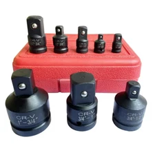8pcs 3/8" to 1/4" 1/2 inch Drive Ratchet SOCKET ADAPTER REDUCER Air Impact Set