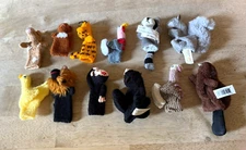 Finger Puppet Lot of 12 - Folkmanis, Woodland, & Handmade - Farm Animals