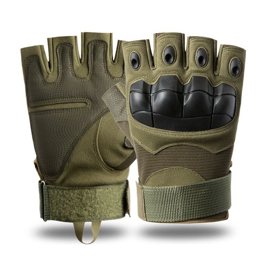 Tactical Half Finger Gloves Men's Army Military Combat Police Patrol Fingerless - Picture 14 of 15
